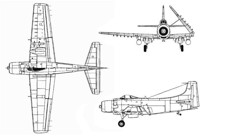 DOUGLAS AD Skyraider DOUGLAS EA-1 Skyraider A1 3D view