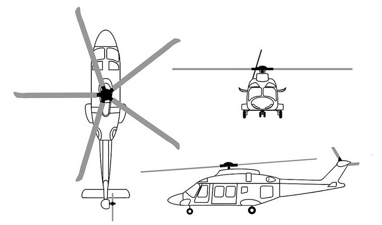 AGUSTAWESTLAND AW-169 FINMECCANICA AW-169 LEONARDO AW-169 A169 3D view