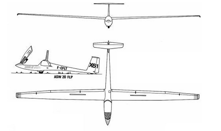 SCHLEICHER ASW-20J A20J 3D view