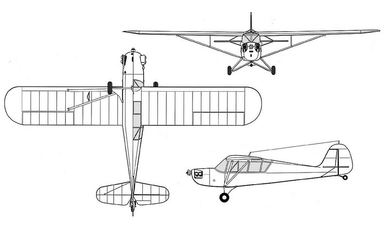 AERONCA 50 Tandem AR5T 3D view