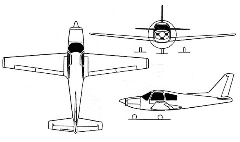 GENERAL AVIA F-220 Airone ARON 3D view