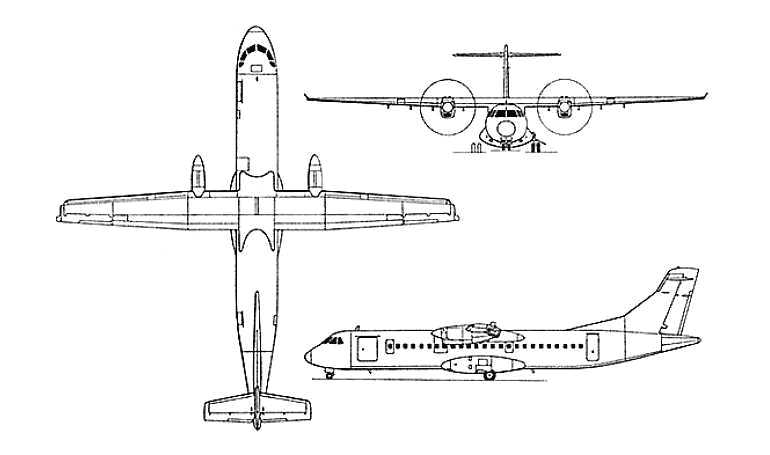 ATR ATR-42-300 ATR ATR-42-320 AT43 3D view