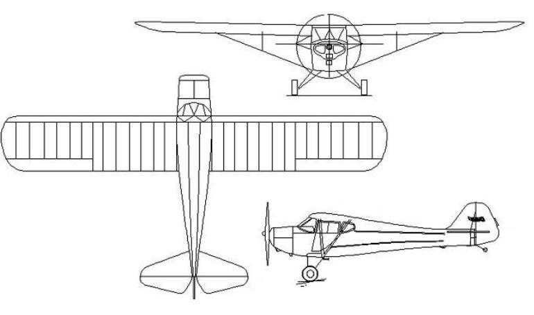TAYLORCRAFT (2) Auster 4 TAYLORCRAFT (2) G AUS4 3D view
