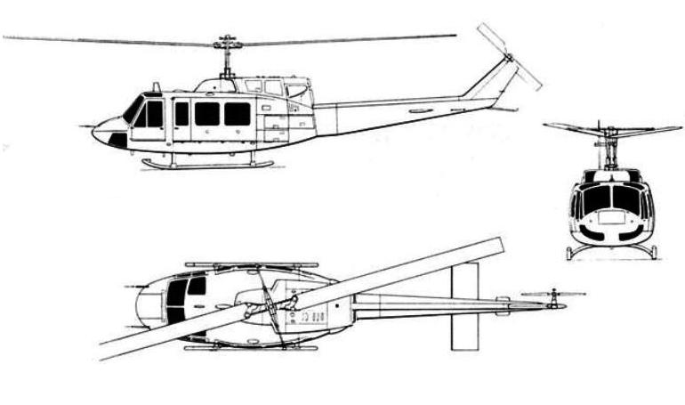 AGUSTA AB-212 BELL 212 BELL 212 Twin Two-Twelve BELL UH-1N BELL VH-1 B212 3D view
