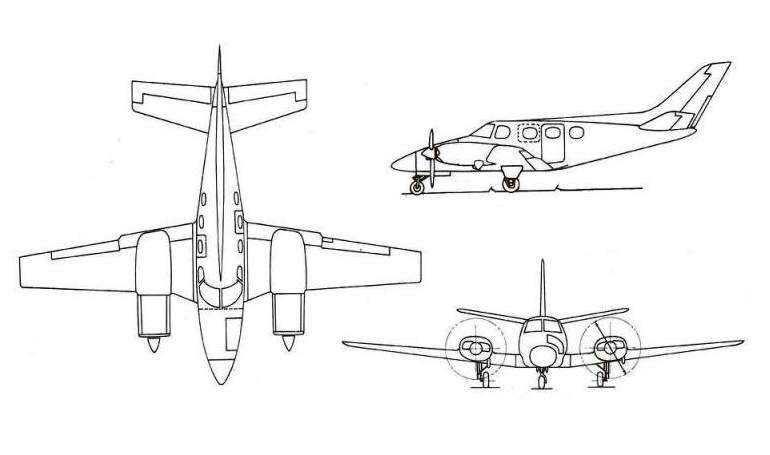 BEECH 60 Royal Turbine Duke NORTHWEST TURBINE 60 Royal Turbine Duke B60T 3D view