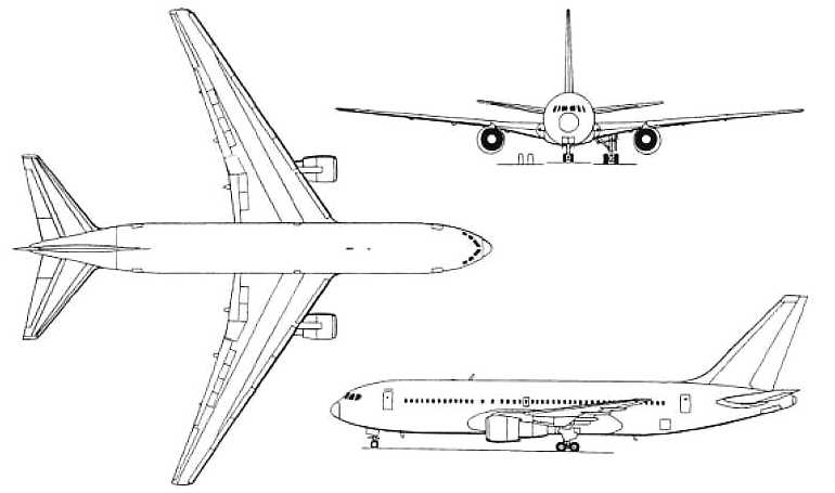 BOEING 767-200 BOEING KC-767 BOEING KC-46 Pegasus B762 3D view
