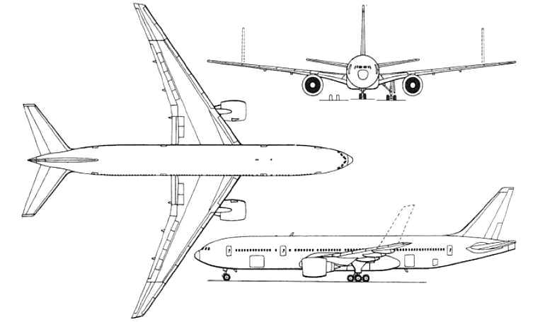 BOEING 777-200 BOEING 777-200ER B772 3D view