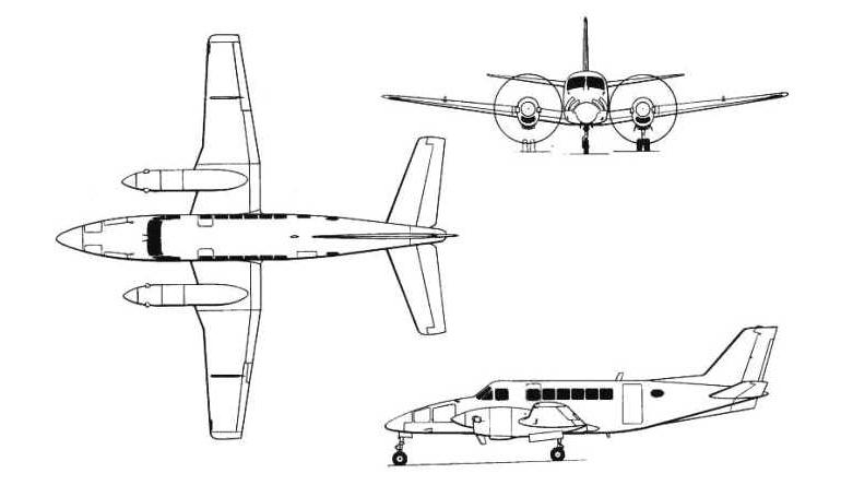 BEECH 99 Airliner BE99 3D view