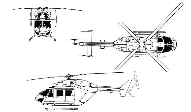 CASA BK-117 EUROCOPTER-KAWASAKI BK-117B EUROCOPTER-KAWASAKI BK-117C-1 HYUNDAI BK-117 MBB-KAWASAKI BK-117 NUSANTARA NBK-117 BK17 3D view