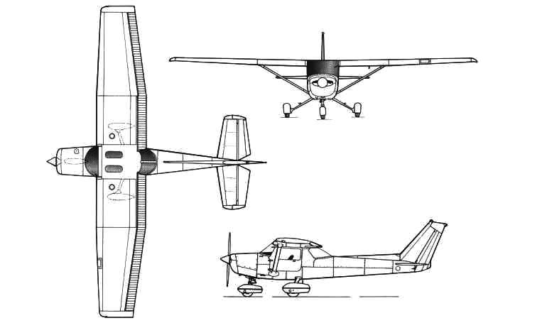 AVIONES COLOMBIA 152 CESSNA 152 CESSNA A152 Aerobat REIMS F152 REIMS FA152 Aerobat C152 3D view