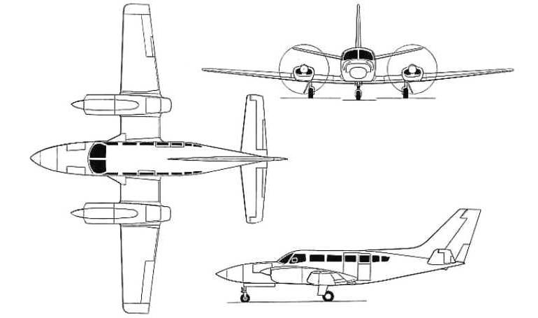 CESSNA 404 Titan C404 3D view