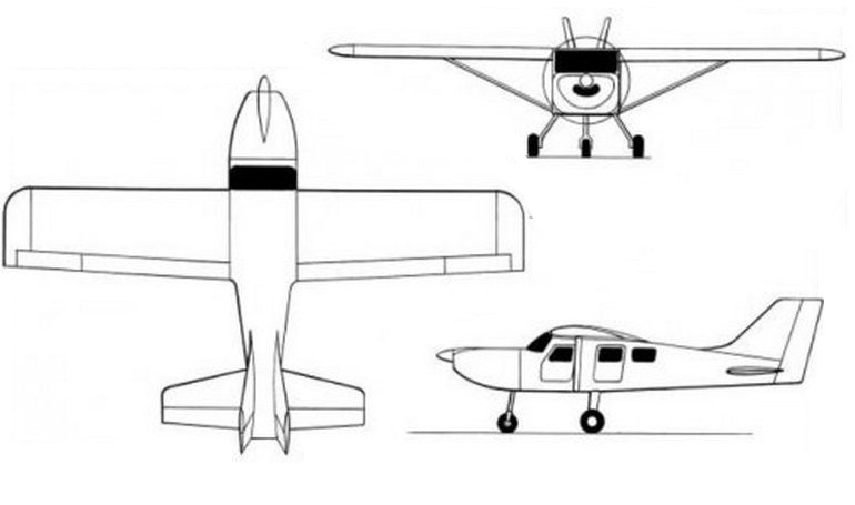 AEROCOMP CA-3 Comp Air 3 COMP AIR CA-3 Comp Air 3 CA3 3D view