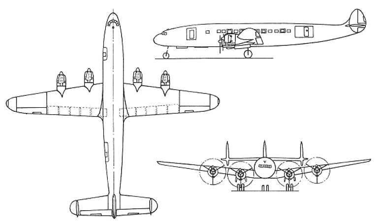 LOCKHEED C-121 Constellation LOCKHEED VC-121 Constellation LOCKHEED WV Warning Star CONI 3D view