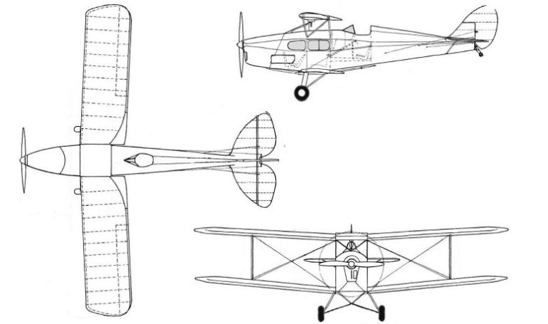 DE HAVILLAND DH-83 Fox Moth DH83 3D view