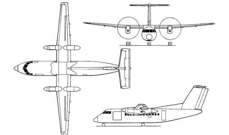 DE HAVILLAND CANADA DHC-8-300 Dash 8 DH8C 3D view