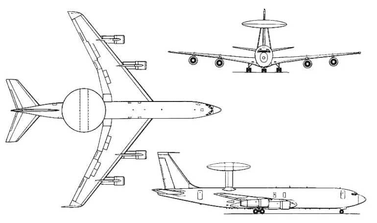 BOEING E-3A (TF33) Sentry BOEING E-3B Sentry BOEING E-3C Sentry BOEING JE-3 Sentry E3TF 3D view
