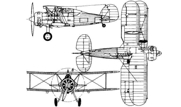 GLOSTER Gladiator GLAD 3D view