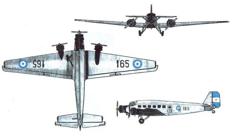 CASA 352L JUNKERS Ju-52/3m JU52 3D view