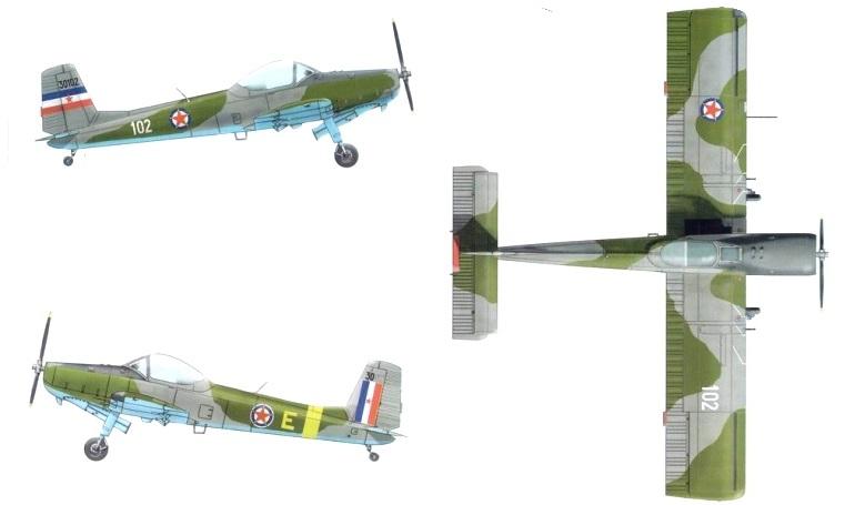 SOKO J-20 Kraguj SOKO P-2 Kraguj KRAG 3D view