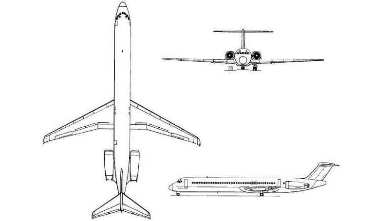 BOEING MD-83 MCDONNELL DOUGLAS MD-83 SHANGHAI MD-83 MD83 3D view