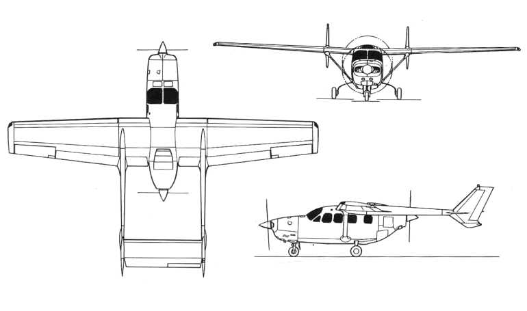 CESSNA P337 Pressurized Skymaster CESSNA T337G Pressurized Skymaster REIMS FP337 Pressurized Skymaster REIMS FT337G Pressurized Skymaster P337 3D view