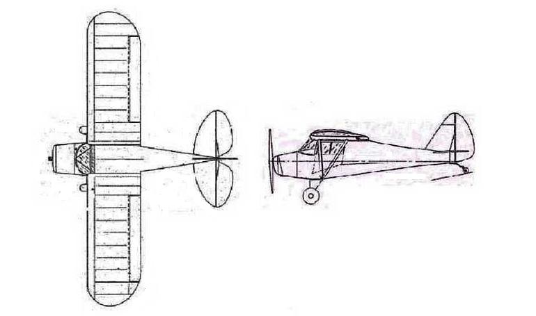 PIPER PA-17 Vagabond PIPER PA-17 Vagabond Trainer PA17 3D view