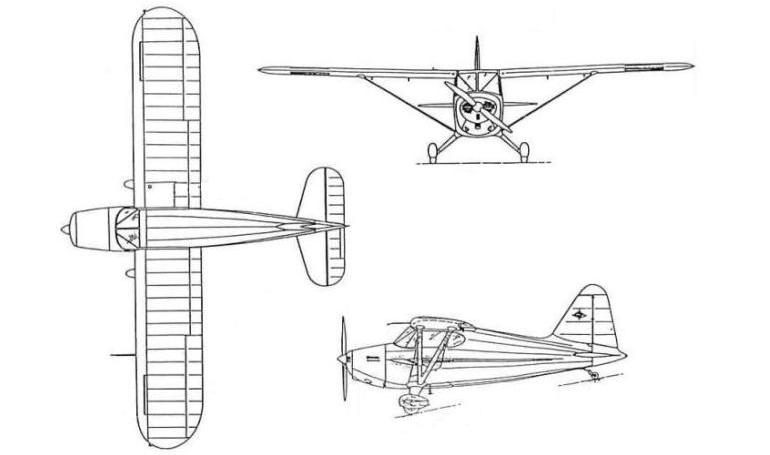 STINSON 10 Voyager STINSON 105 STINSON HW-75 STINSON HW-80 S10 3D view