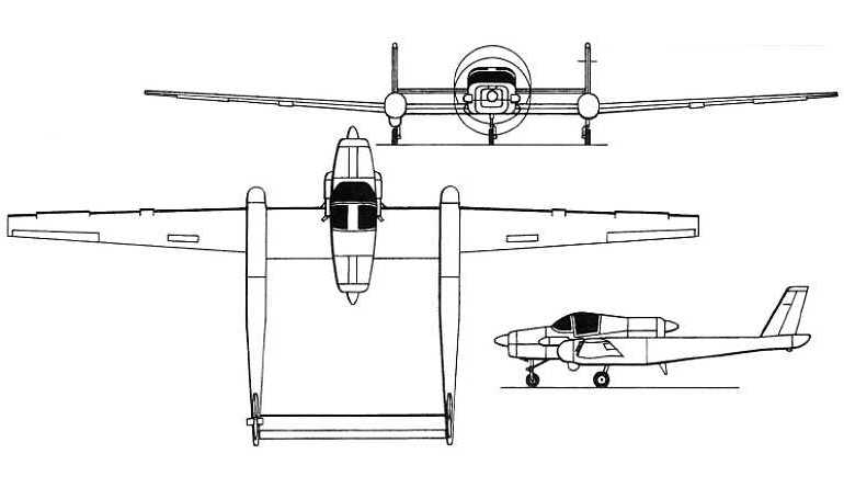 SCHWEIZER SA-2-38A Twin Condor SCHWEIZER RU-38A Twin Condor SA38 3D view