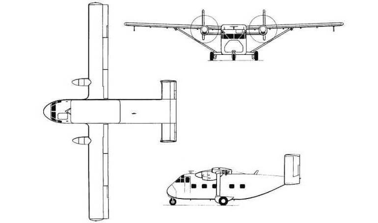 SHORT SC-7 Skyliner SHORT SC-7 Skyvan SC7 3D view