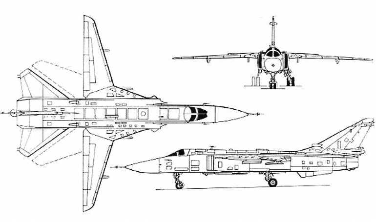 SUKHOI Su-24 SU24 3D view