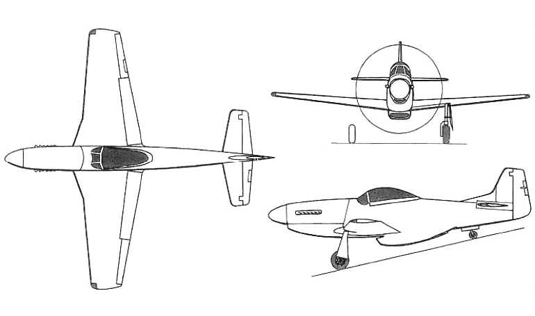 PAPA 51 Thunder Mustang TMUS 3D view