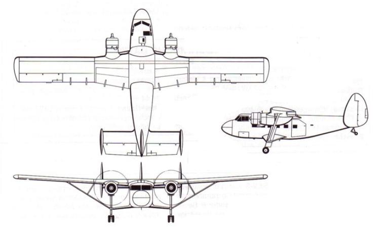 SCOTTISH AVIATION Twin Pioneer TPIN 3D view