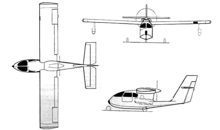 TRIDENT TR-1 Trigull TR1 3D view