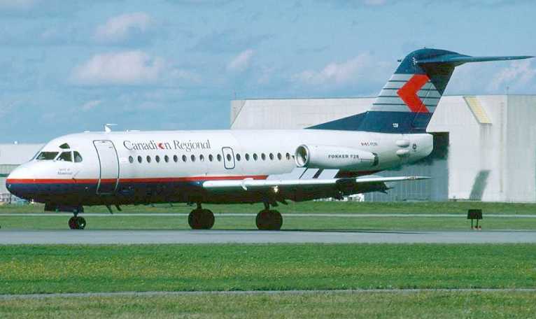 FOKKER F-28 Fellowship F28 aircraft photograph